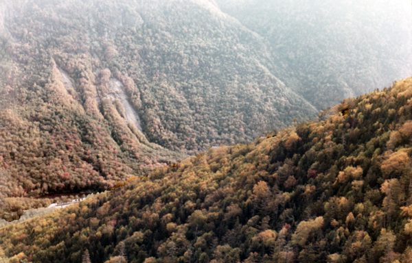 view from Cannon Mountain Aerial Tramway